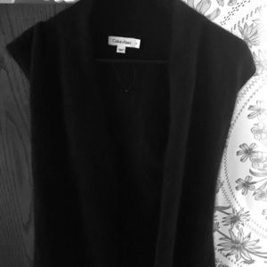 Black Fur Calvin Klein Vest